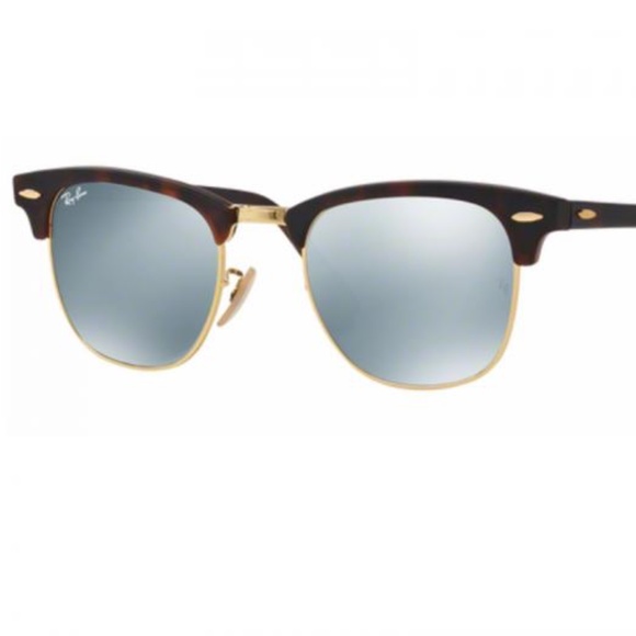 Ray-Ban Sunglasses Unisex Club Master flash lenses: greenish silver  lens